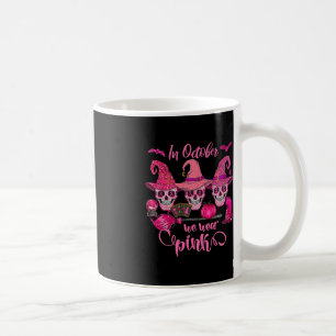 Halloween In October We Wear Breast Cancer Awarene Coffee Mug