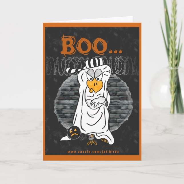 Halloween in prison card: 'Boo...Hoo'. Card (Front)