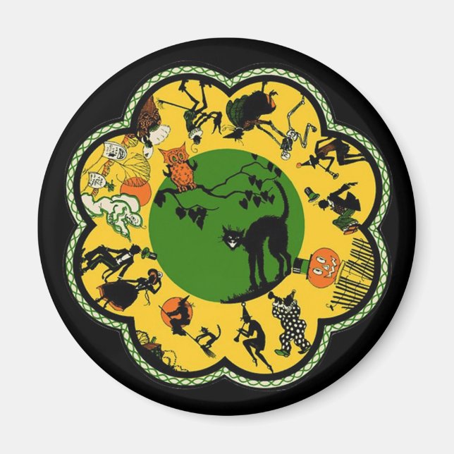 Halloween in the Round Magnet (Front)