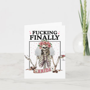 Halloween Ing Finally Bride Skeleton Bachelorette  Card