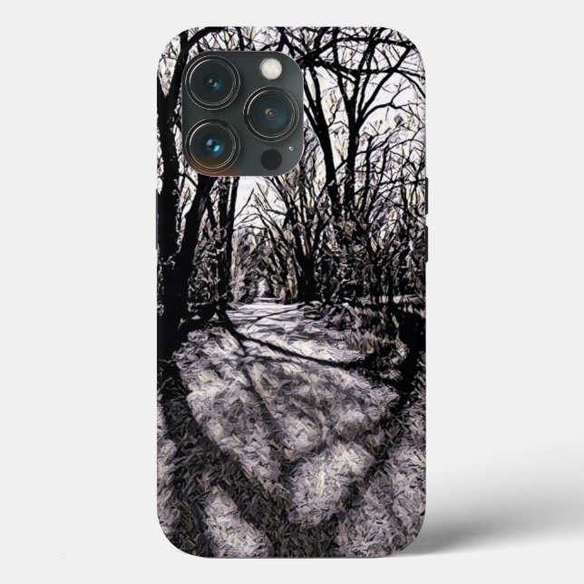 Halloween Inspired Black and White Phone Case (Back)