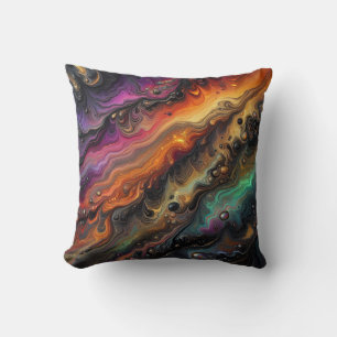 Halloween Inspired / Waves / Puddle Pour Throw Pillow