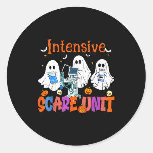 Halloween Intensive Care E Unit Ghost Nurse Icu Nu Classic Round Sticker