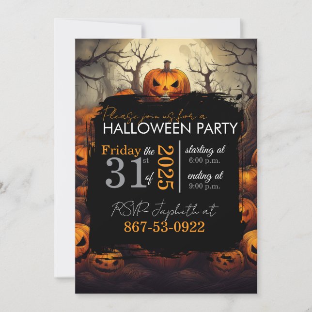 Halloween Invitation (Front)