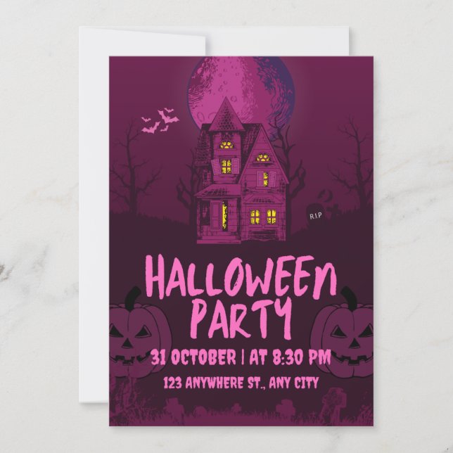Halloween Invitation cards! (Front)