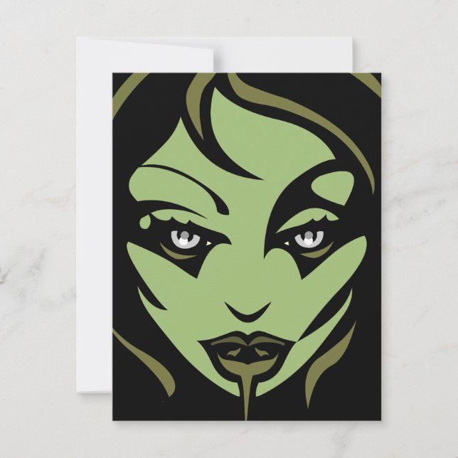 Halloween Invitation Custom Halloween Zombie Card (Front)