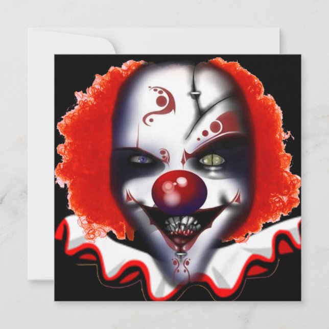 halloween invitation effrayante clown mème (Devant)