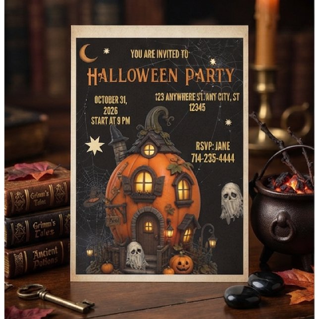 Halloween Invitation Haunted House invitataion  (Creator Uploaded)