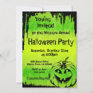 Halloween Invitation with Pumpkin