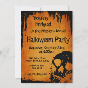 Halloween Invitation with Skull