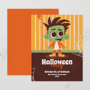 Halloween invitation with zombies