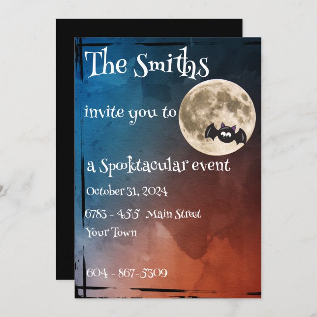 Halloween Invitations (Front/Back)