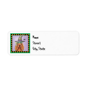 Halloween Irish Setter Label