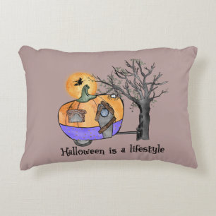 Halloween Is A Lifestyle Camper Trailer Accent Pillow