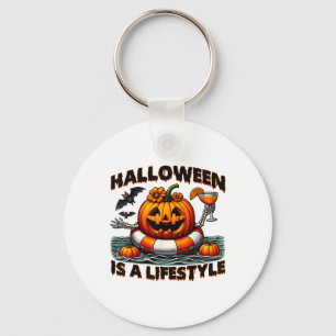 Halloween Is A Lifestyle Spooky Halloween For Men Keychain