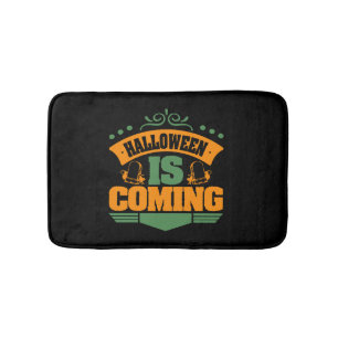 Halloween Is Coming Bath Mat