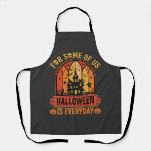 Halloween Is Everyday Haunted House Retro Apron