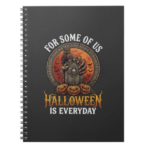 Halloween Is Everyday Monster Hand Tombstone Pumpk Notebook