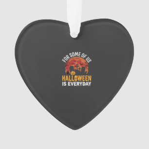 Halloween Is Everyday Spooky Graveyard Moon Ornament