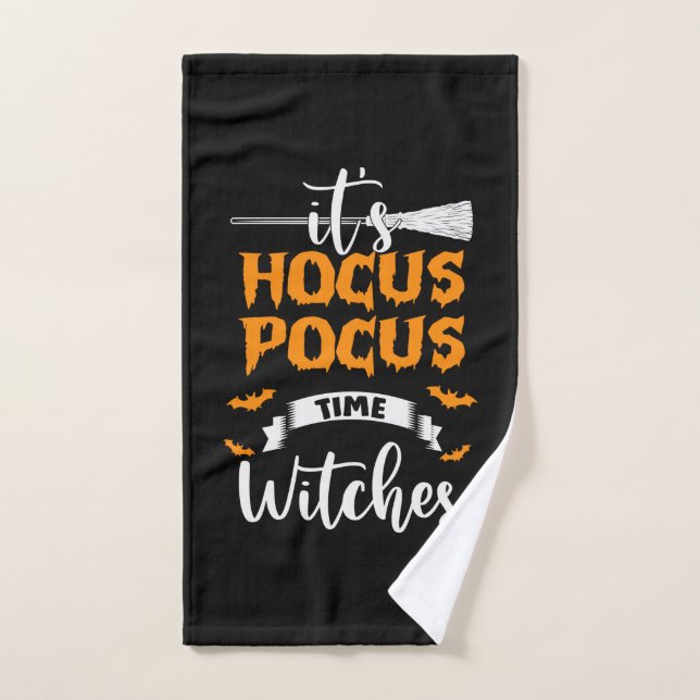 Halloween It Is Hocus Pocus Time Birthday Hand Towel (Hand Towel)