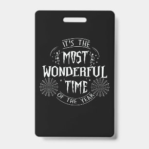 Halloween It Is The Most Wonderful Time Birthday Badge