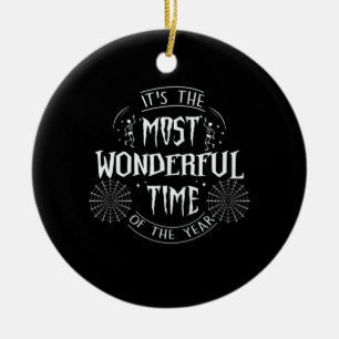 Halloween It Is The Most Wonderful Time Birthday Ceramic Ornament