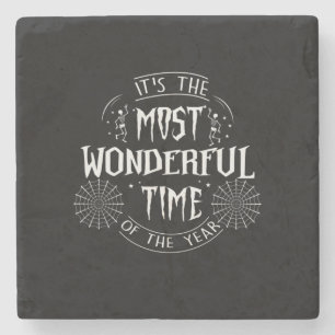Halloween It Is The Most Wonderful Time Birthday Stone Coaster