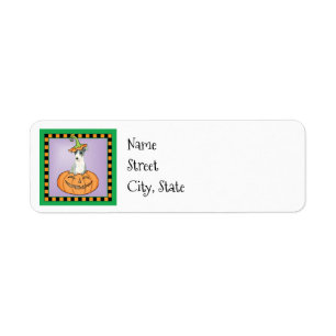 Halloween Italian Greyhound Label