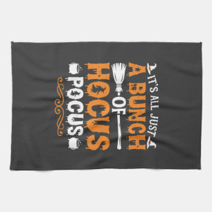 Halloween Its All Just Hocus Pocus Witch Kitchen Towel