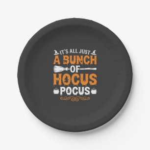 Halloween Its All Just Hocus Pocus Witch Paper Plate