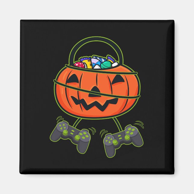 Halloween Jack O Lantern Candy Basket Controllers  Magnet (Front)