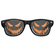Halloween Jack-O-Lantern Costume Glasses (Black)