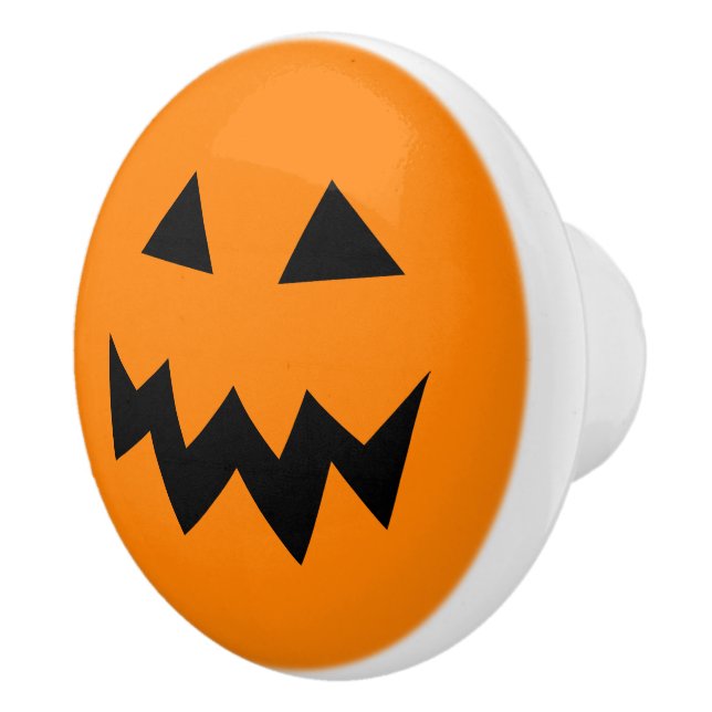 Halloween jack o lantern door & drawer pull knobs (Right)