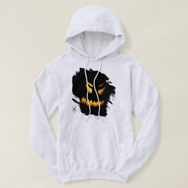 Halloween Jack-O-Lantern Face Hoodie/ SweatShirt (Design Front)