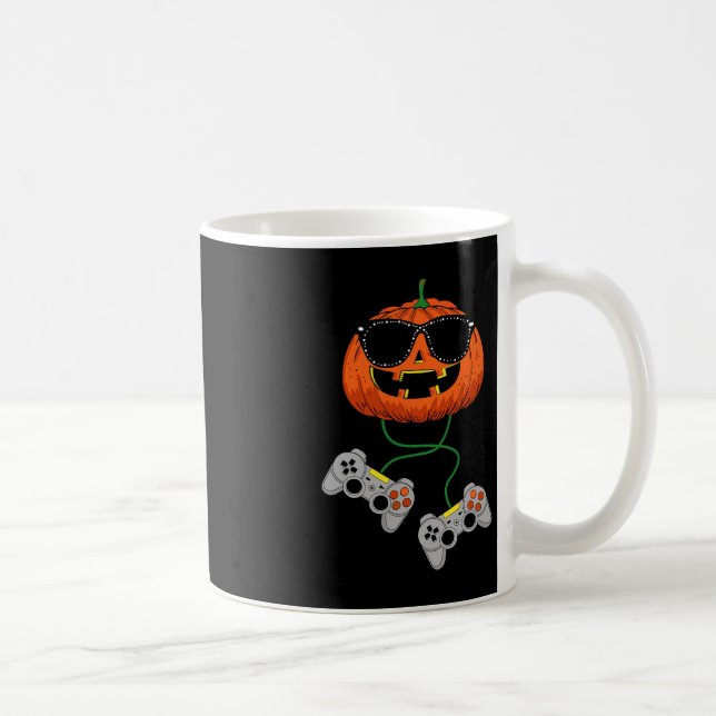Halloween Jack O Lantern Gamer Boys Kids Men Fun H Coffee Mug (Right)