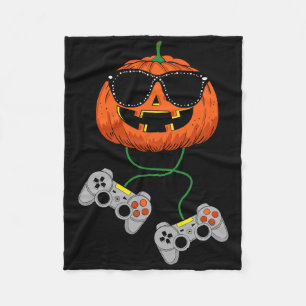 Halloween Jack O Lantern Gamer Boys Kids Men Fun H Fleece Blanket