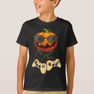 Halloween Jack O Lantern Gamer Boys Kids Men Funny T-Shirt
