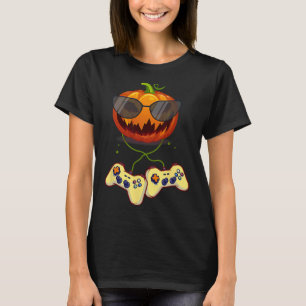 Halloween Jack O Lantern Gamer Boys Kids Men Funny T-Shirt