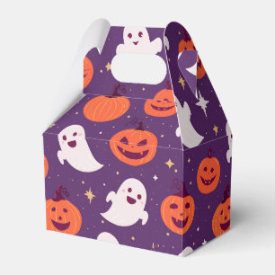 Halloween jack o lantern ghost pattern favor box
