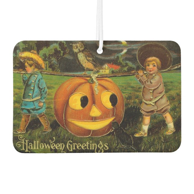 Halloween Jack-o-Lantern Harvest Night by Kids   Air Freshener (Front)