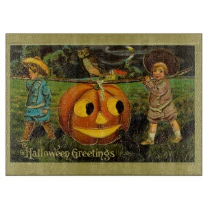 Halloween Jack-o-Lantern Harvest Night by Kids   Cutting Board