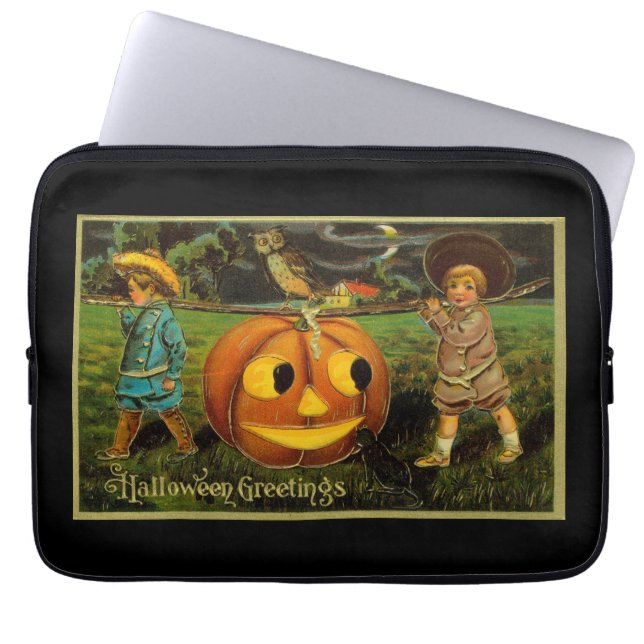 Halloween Jack-o-Lantern Harvest Night by Kids   Laptop Sleeve (Front)