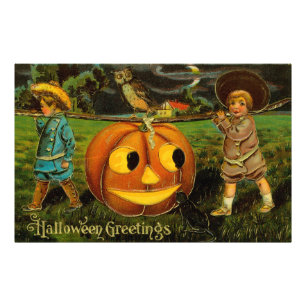 Halloween Jack-o-Lantern Harvest Night by Kids Photo Print