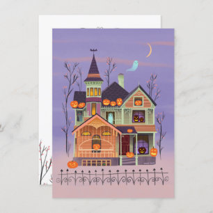 Halloween Jack-o'-lantern House Party Invitation
