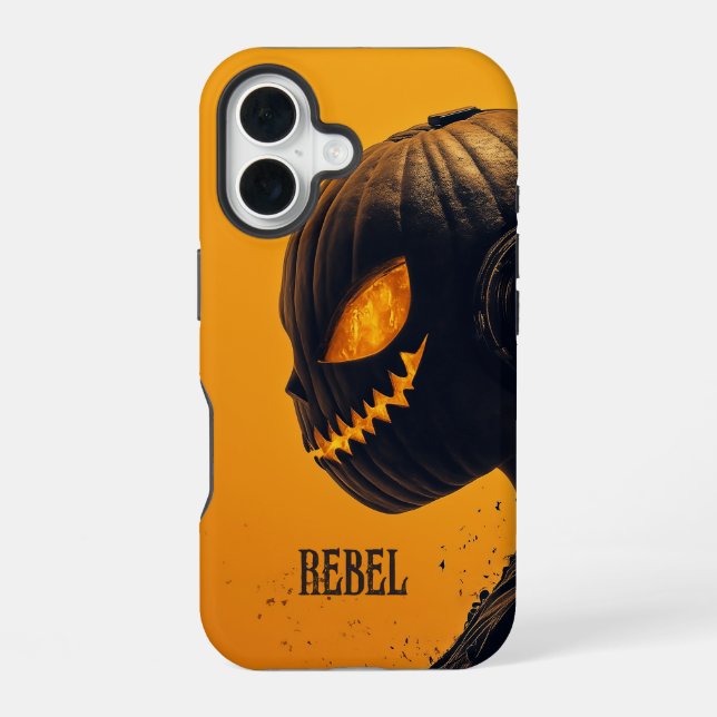 Halloween Jack o' Lantern iPhone 16 Case (Back)