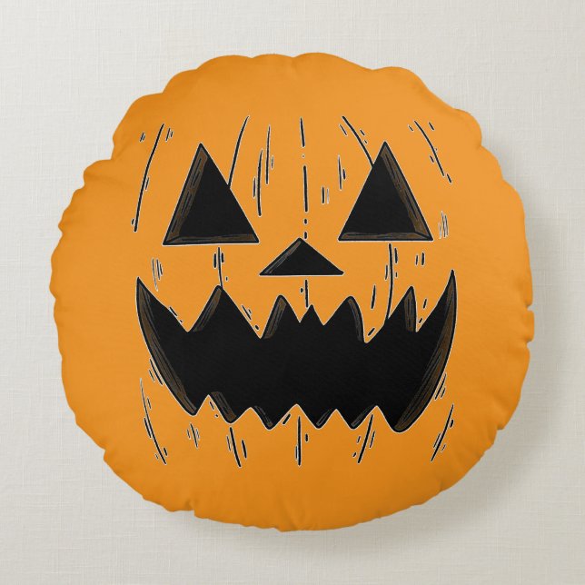 Halloween Jack-O’-Lantern Pillow (Front)
