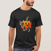 Halloween Jack O Lantern Pumpkin Cat For Men