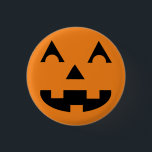 Halloween Jack O Lantern Pumpkin Face 1 Inch Round Button<br><div class="desc">smiling Jack O Lantern button</div>