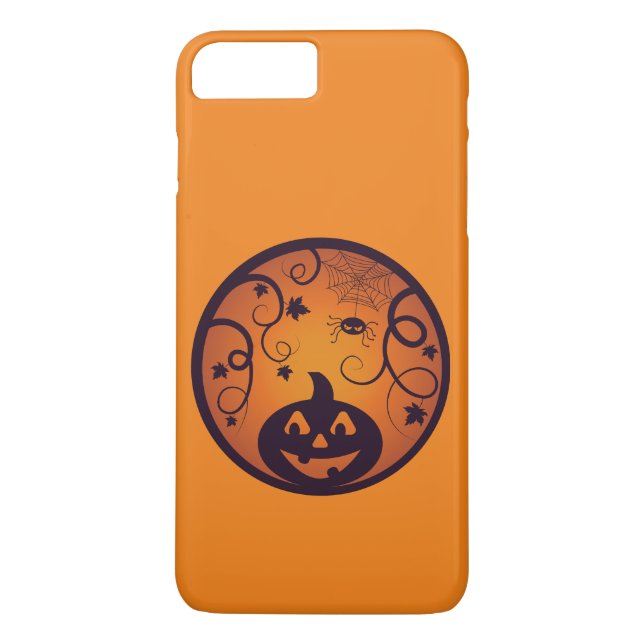 Halloween Jack o lantern pumpkin face and spider Case-Mate iPhone Case (Back)