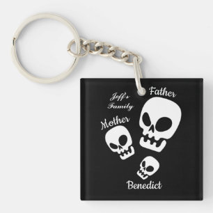  Halloween jack-o-lantern pumpkin family Name Keychain